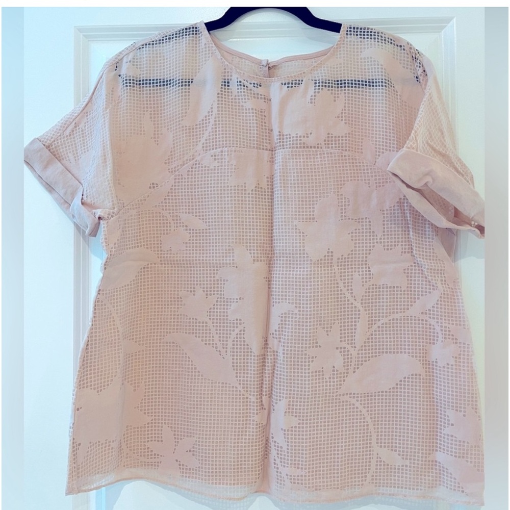 Hatch Floral Top in blush baby pink